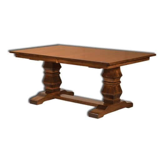 Amish USA Made Handcrafted Bradbury Trestle Table sold by Online Amish Furniture LLC