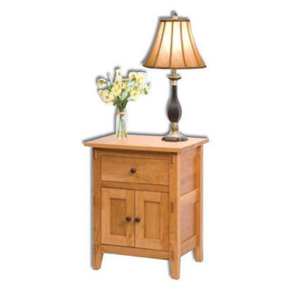 Amish USA Made Handcrafted Bungalow 1 Drawer 2 Door Nightstand sold by Online Amish Furniture LLC