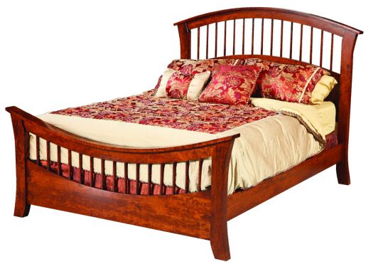 Amish USA Made Handcrafted Rainbow Platform Bed sold by Online Amish Furniture LLC