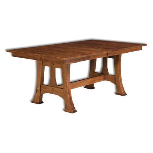 Amish USA Made Handcrafted Cambridge Trestle Table sold by Online Amish Furniture LLC