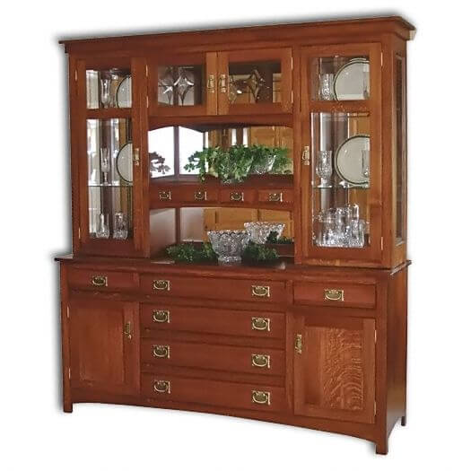 Amish USA Made Handcrafted Cape Cod Mission Hutch sold by Online Amish Furniture LLC