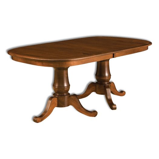 Amish USA Made Handcrafted Chancellor Double Pedestal Table
