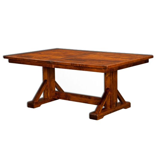 Amish USA Made Handcrafted Chesapeake Trestle Table sold by Online Amish Furniture LLC
