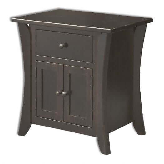 Amish USA Made Handcrafted Caledonia 1 Drawer 2 Door Nightstand sold by Online Amish Furniture LLC