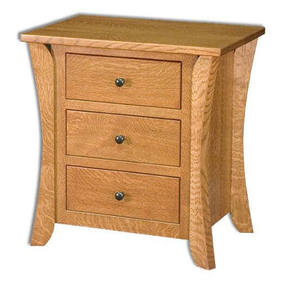 Amish USA Made Handcrafted Caledonia 3 Drawer Nightstand sold by Online Amish Furniture LLC