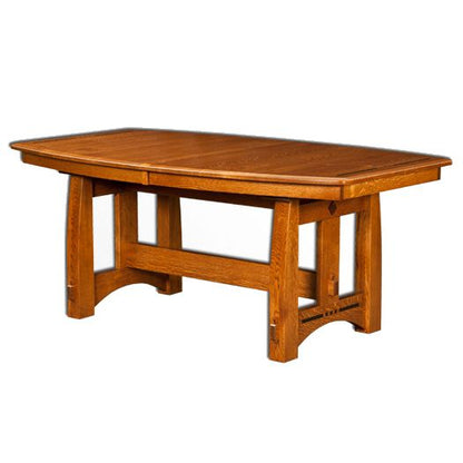Amish USA Made Handcrafted Colebrook Trestle Table sold by Online Amish Furniture LLC