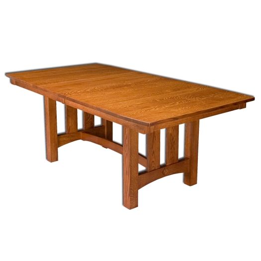 Amish USA Made Handcrafted Country Shaker Trestle Table sold by Online Amish Furniture LLC