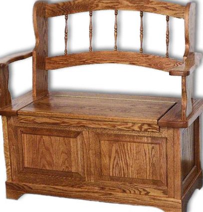 Amish USA Made Handcrafted Country Spindle Bench sold by Online Amish Furniture LLC
