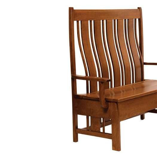 Amish USA Made Handcrafted Cranbrook Bench sold by Online Amish Furniture LLC