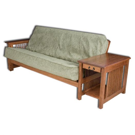 Amish USA Made Handcrafted Cortland Mission Futon sold by Online Amish Furniture LLC