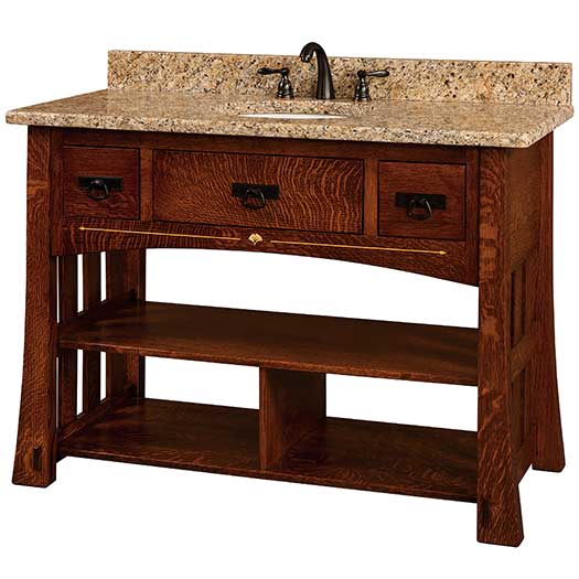 Amish USA Made Handcrafted Mesa 49 Vanity sold by Online Amish Furniture LLC