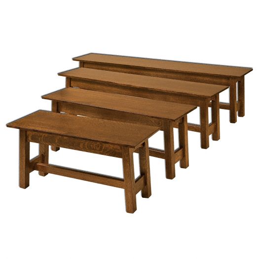 Amish USA Made Handcrafted McCoy Open Benches sold by Online Amish Furniture LLC