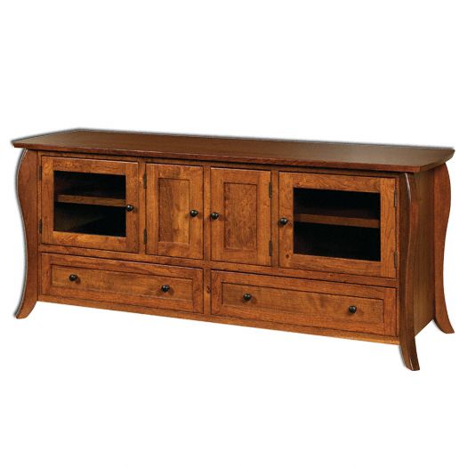 Amish USA Made Handcrafted Quincy 72 TV Cabinet sold by Online Amish Furniture LLC