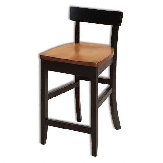 Amish USA Made Handcrafted Eddison Bar Stool sold by Online Amish Furniture LLC