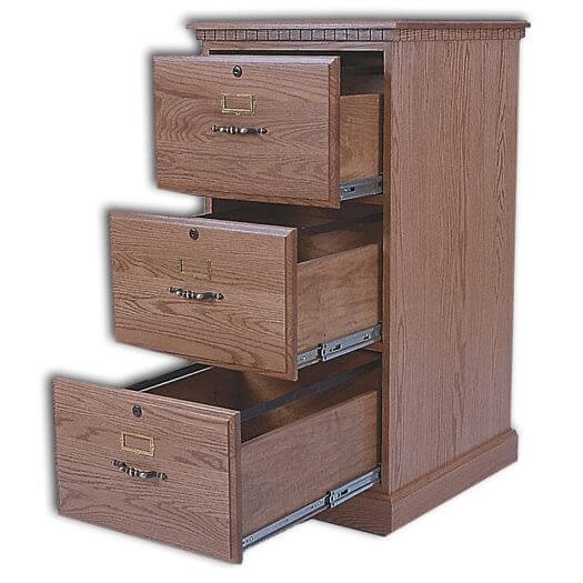 Amish USA Made Handcrafted 3-Drawer Traditional File Cabinet YT93 sold by Online Amish Furniture LLC