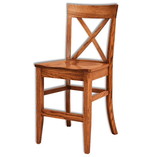 Amish USA Made Handcrafted Frontier Bar Stool sold by Online Amish Furniture LLC