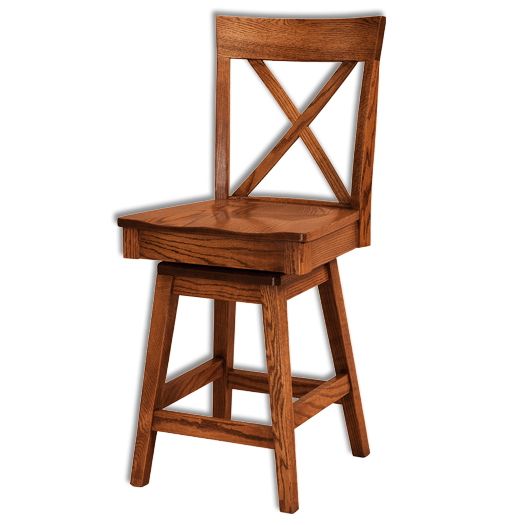 Amish USA Made Handcrafted Frontier Bar Stool sold by Online Amish Furniture LLC