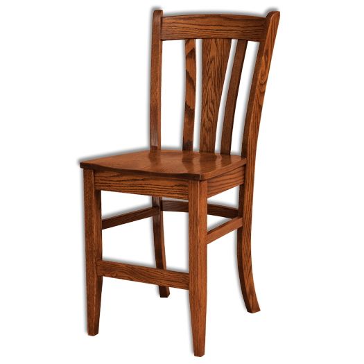 Amish USA Made Handcrafted Meridan Bar Stool sold by Online Amish Furniture LLC