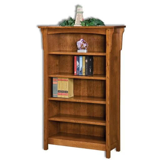 Amish USA Made Handcrafted Bridger Mission Open Bookcase sold by Online Amish Furniture LLC