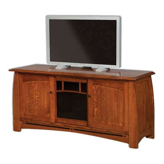 Amish USA Made Handcrafted Boulder Creek 3-Door Media Stand sold by Online Amish Furniture LLC