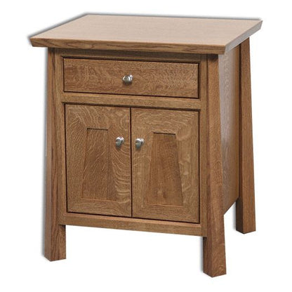 Amish USA Made Handcrafted Vancoover 1-Drawer 2-Door Nightstand sold by Online Amish Furniture LLC