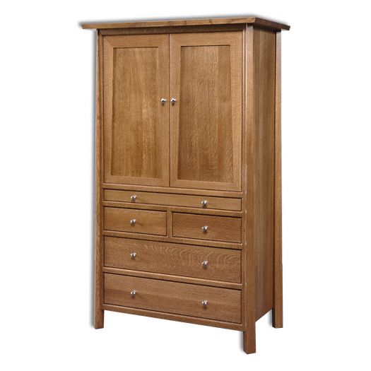 Amish USA Made Handcrafted Vancoover Tray Armoire sold by Online Amish Furniture LLC