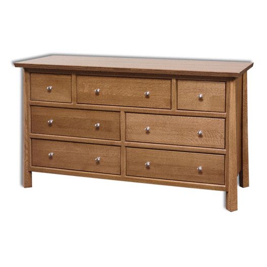 Amish USA Made Handcrafted Vancoover Double Dresser sold by Online Amish Furniture LLC
