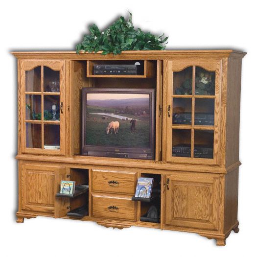 Amish USA Made Handcrafted Mission 2-Piece Entertainment Center sold by Online Amish Furniture LLC
