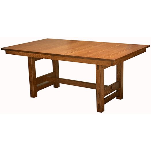 Amish USA Made Handcrafted Glenwood Trestle Table sold by Online Amish Furniture LLC