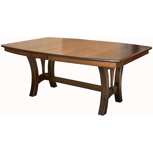 Amish USA Made Handcrafted Grand Island Trestle Table sold by Online Amish Furniture LLC
