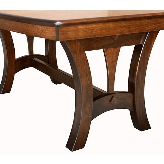 Amish USA Made Handcrafted Grand Island Trestle Table sold by Online Amish Furniture LLC