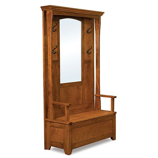 Amish USA Made Handcrafted Hampton Hall Seat sold by Online Amish Furniture LLC