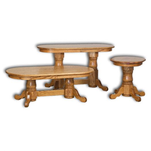Amish USA Made Handcrafted Hawkins Pedestal Occasional Tables sold by Online Amish Furniture LLC