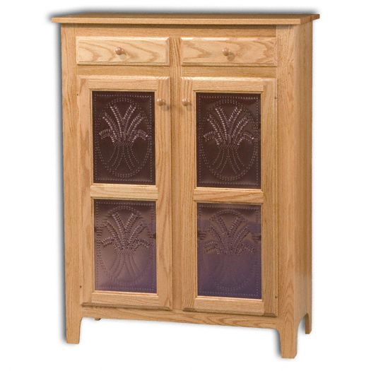 Amish USA Made Handcrafted Classic 2 Door 2 Drawer Pie Safe Jelly Cupboard sold by Online Amish Furniture LLC