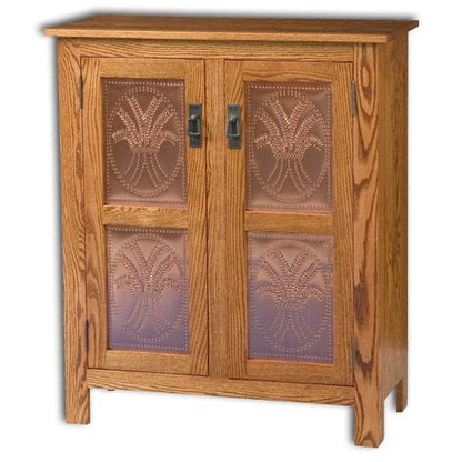 Amish USA Made Handcrafted Mission 2 Door Pie Safe Cupboard sold by Online Amish Furniture LLC