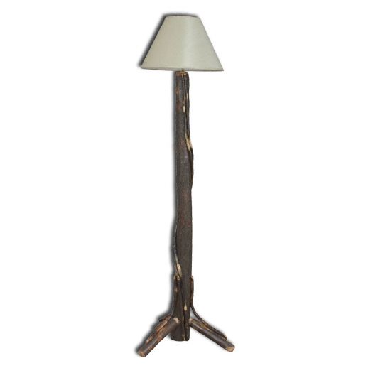 Amish USA Made Handcrafted Rustic Hickory Floor Lamp sold by Online Amish Furniture LLC