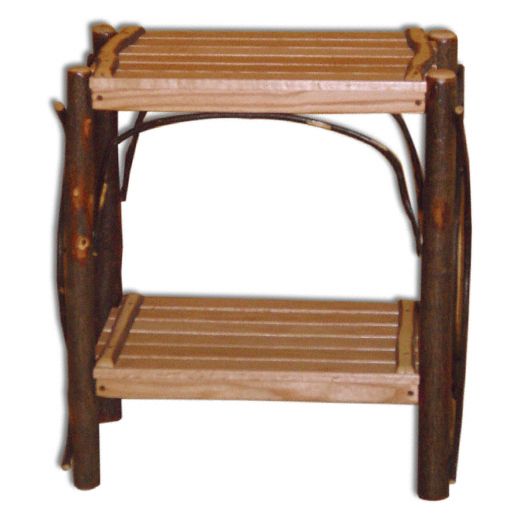 Amish USA Made Handcrafted Rustic Hickory End Tables sold by Online Amish Furniture LLC
