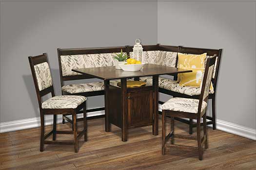 Amish USA Made Handcrafted Amish High Country Nook Set sold by Online Amish Furniture LLC