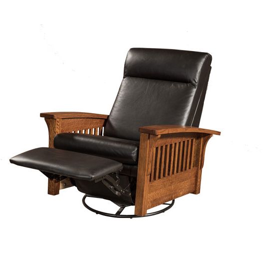 Amish USA Made Handcrafted Hoosier Glider Recliner Swivel sold by Online Amish Furniture LLC