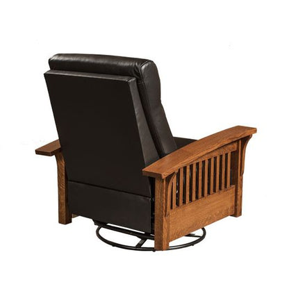 Amish USA Made Handcrafted Hoosier Glider Recliner Swivel sold by Online Amish Furniture LLC