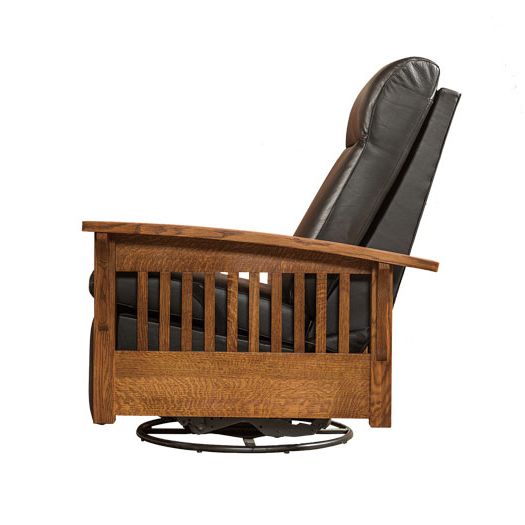 Amish USA Made Handcrafted Hoosier Glider Recliner Swivel sold by Online Amish Furniture LLC