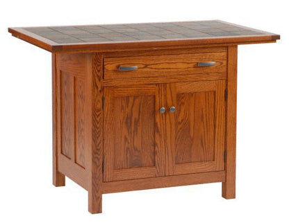 Amish USA Made Handcrafted IS_803 Brookline Mission Kitchen Island sold by Online Amish Furniture LLC
