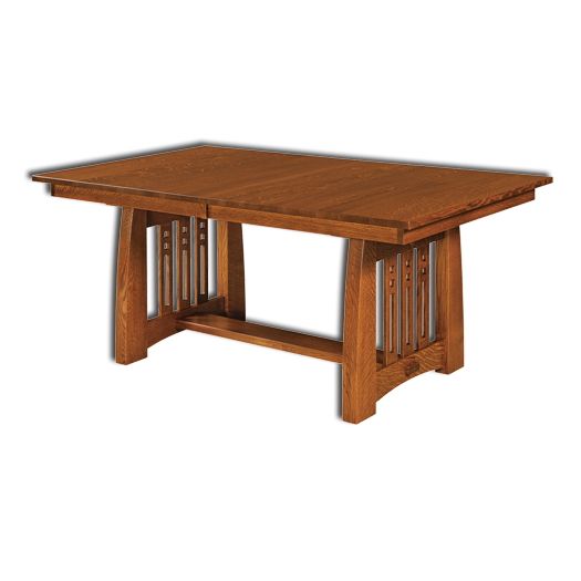 Amish USA Made Handcrafted Jamestown Trestle Table sold by Online Amish Furniture LLC