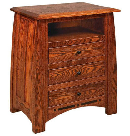Amish USA Made Handcrafted Boulder Creek 3 Drawer Nightstands sold by Online Amish Furniture LLC
