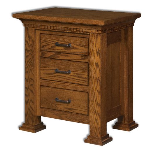 Amish USA Made Handcrafted Empire 3-Drawer Nightstand sold by Online Amish Furniture LLC