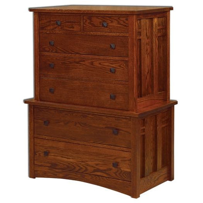 Amish USA Made Handcrafted Kascade Chest on Chest sold by Online Amish Furniture LLC