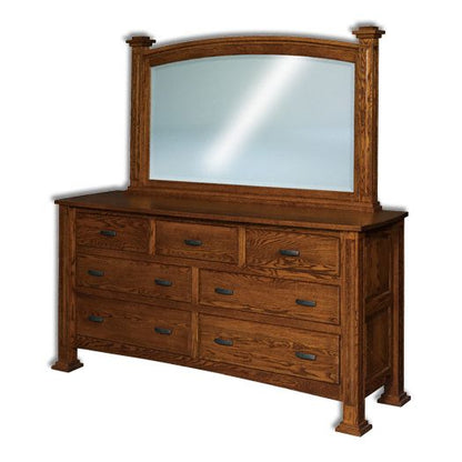 Amish USA Made Handcrafted Lexington 76" 7-Drawer Dresser sold by Online Amish Furniture LLC