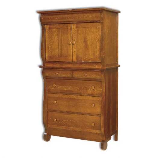 Amish USA Made Handcrafted Old Classic Sleigh Armoire sold by Online Amish Furniture LLC