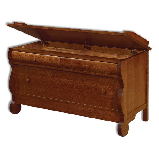 Amish USA Made Handcrafted Old Classic Sleigh Blanket Chest sold by Online Amish Furniture LLC