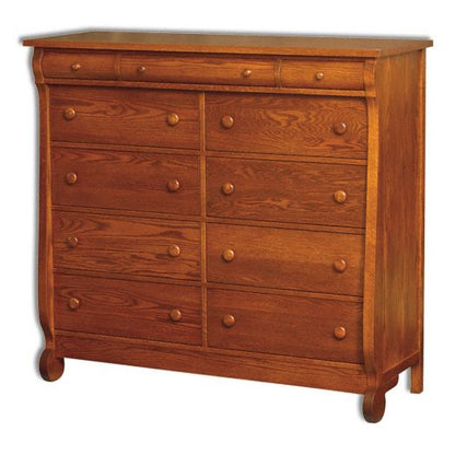 Amish USA Made Handcrafted Old Classic Sleigh Double Chest sold by Online Amish Furniture LLC